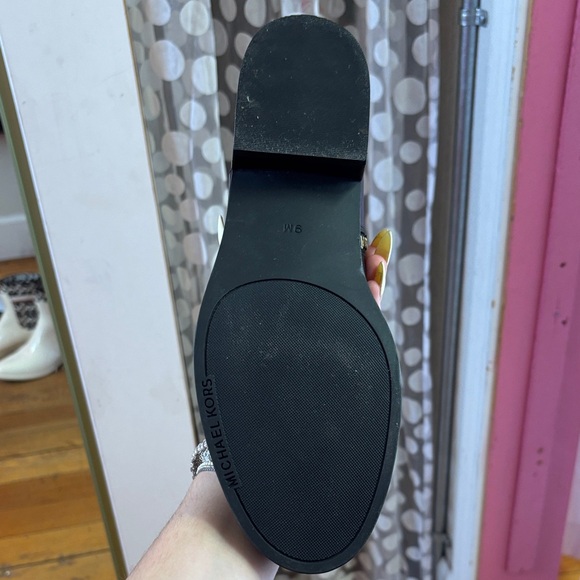 Micheal Kors Black Ankle Boots with Gold Accent - Picture 6 of 6